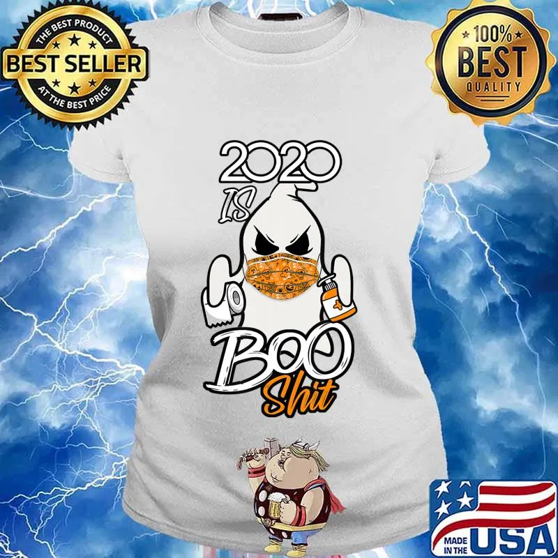2020 is Boo Sheet T-Shirt Ghost in Mask Halloween T-Shirt Ladies tee