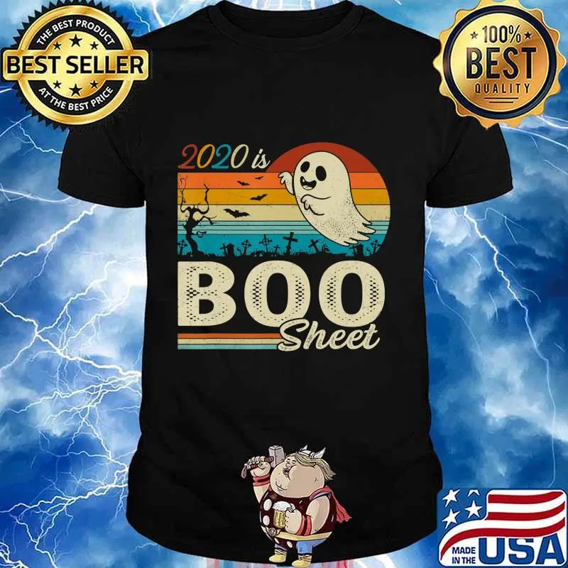 2020 Is Boo Sheet Vintage Halloween Men Women Gifts T-Shirt
