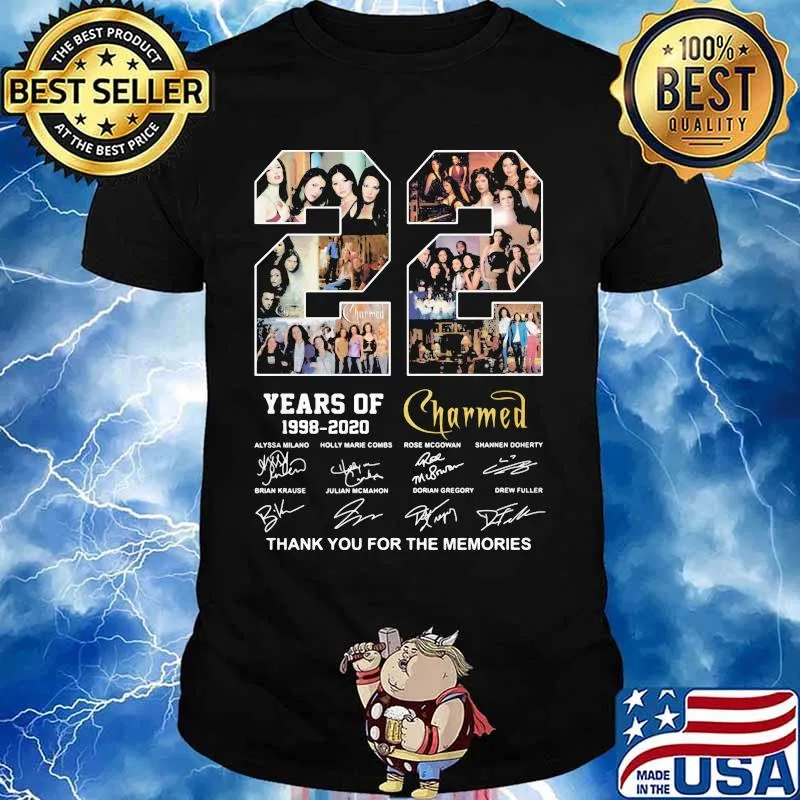 22 years of 1998 2020 charmed thank you for the memories signatures shirt