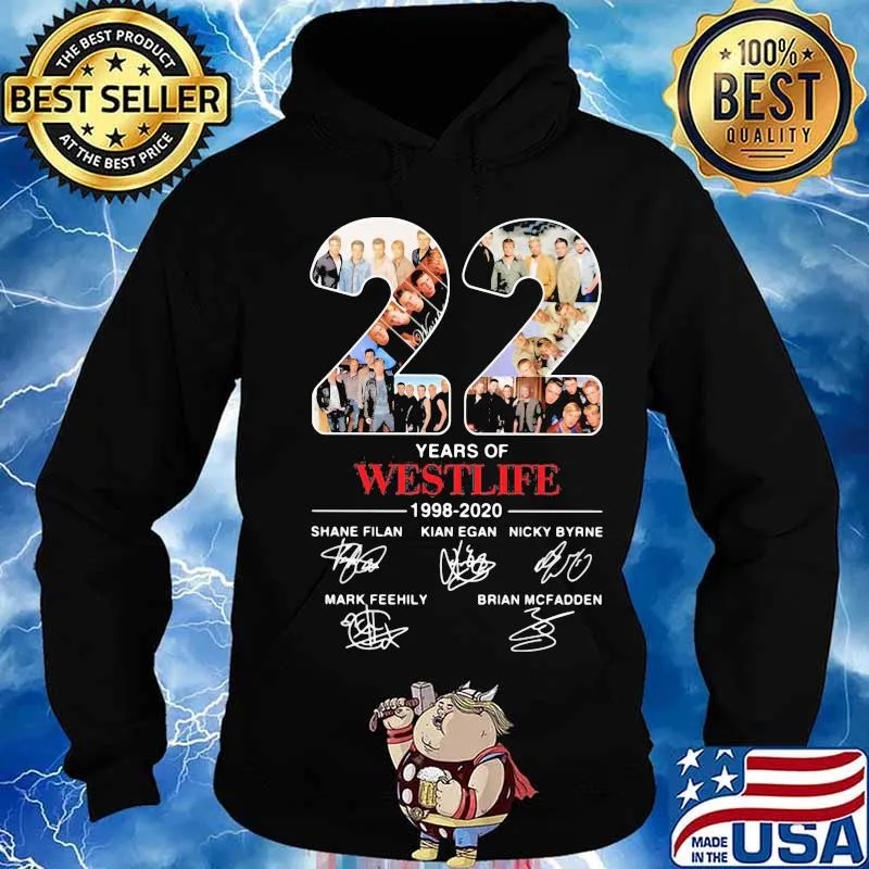 22 years of westlife 1998 2020 signatures s Hoodie