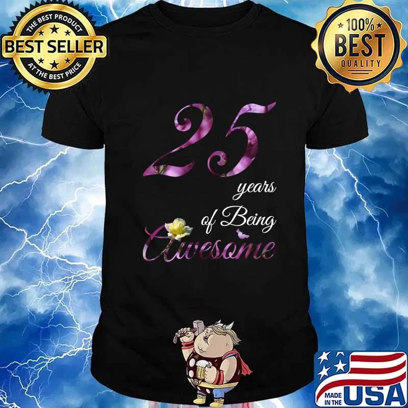 25 Year Old Shirt Awesome Floral 1995 25th Birthday Gift Shirt