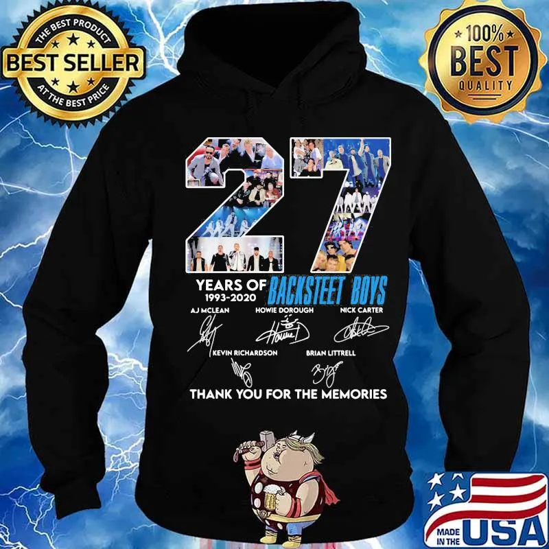 27 years 0f 1993 2020 backstreet boys thank for the memories signatures s Hoodie