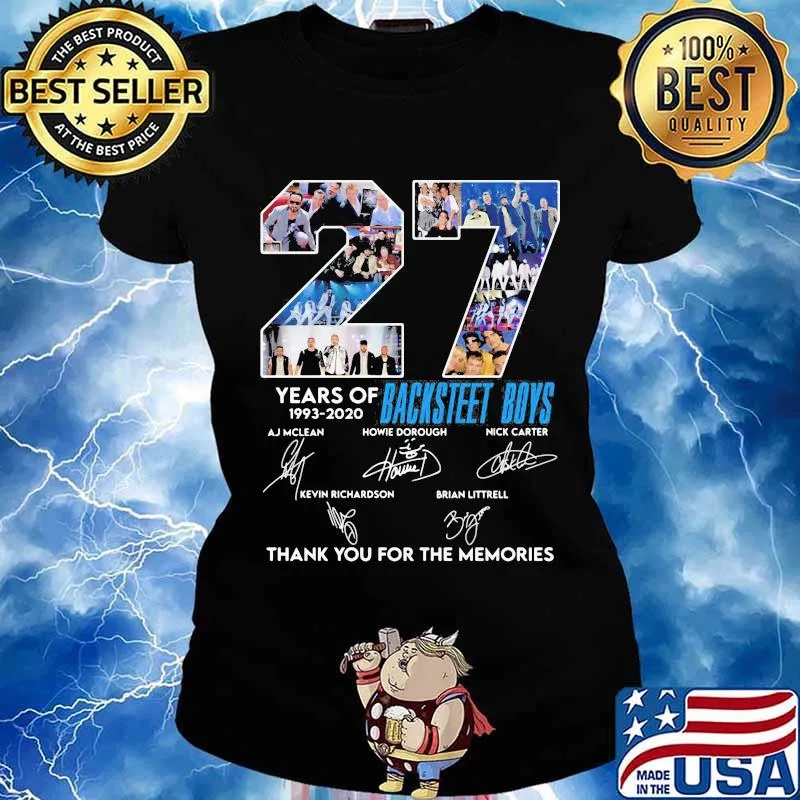 27 years 0f 1993 2020 backstreet boys thank for the memories signatures s Ladies tee