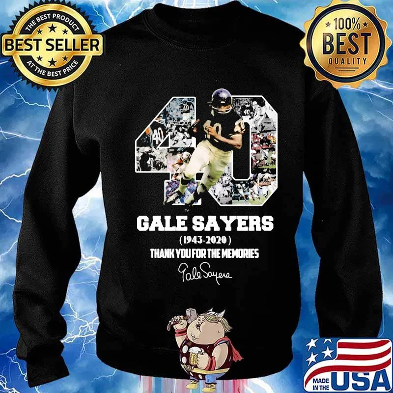 40 gale sayers 1943 2020 thank for the memories signatures s Sweater