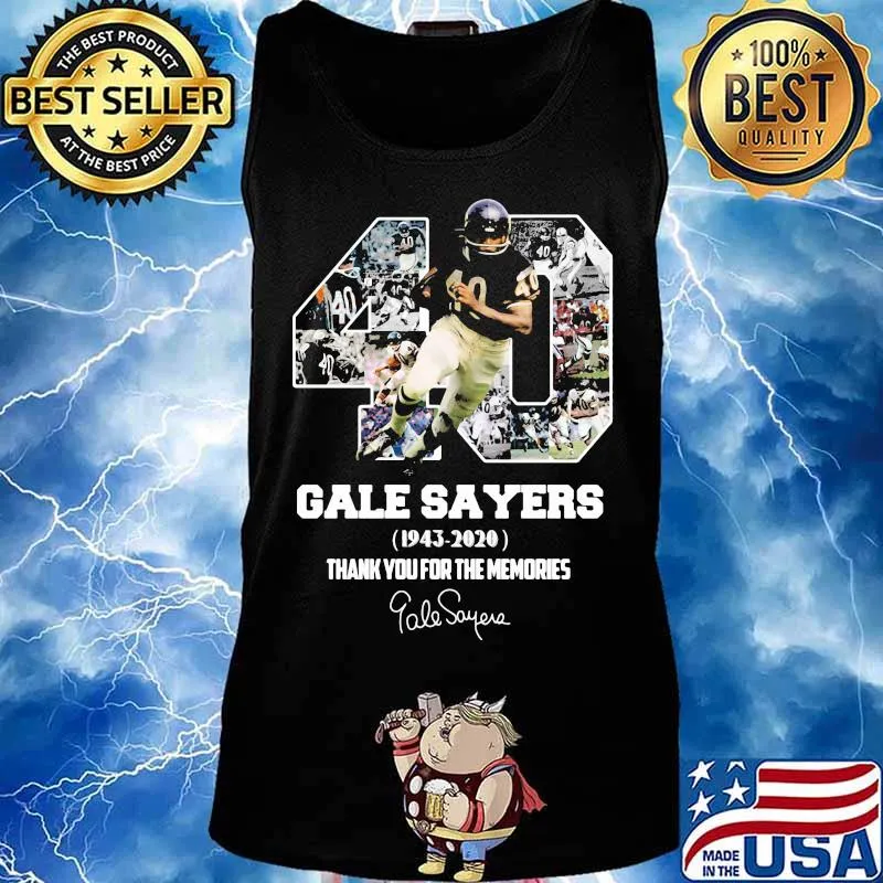 40 gale sayers 1943 2020 thank for the memories signatures s Tank top