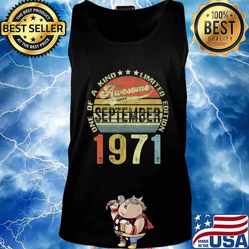 49 Years Old Gifts Vintage September 1971 49th Birthday Gift T-Shirt Tank top