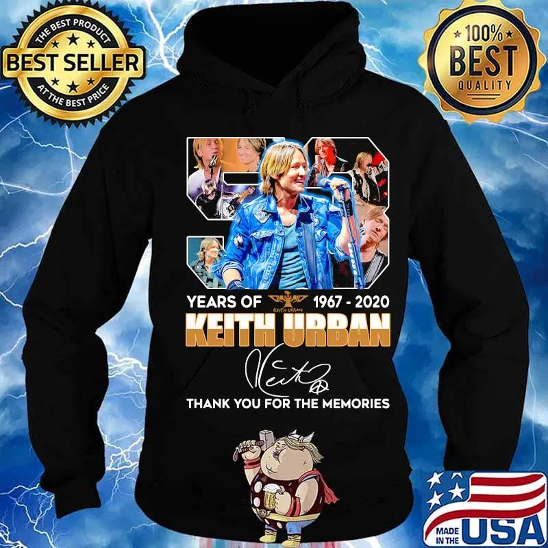 53 years of 1967 2020 keith urban thank for the memories signature s Hoodie