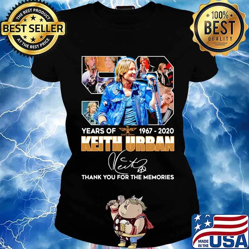 53 years of 1967 2020 keith urban thank for the memories signature s Ladies tee