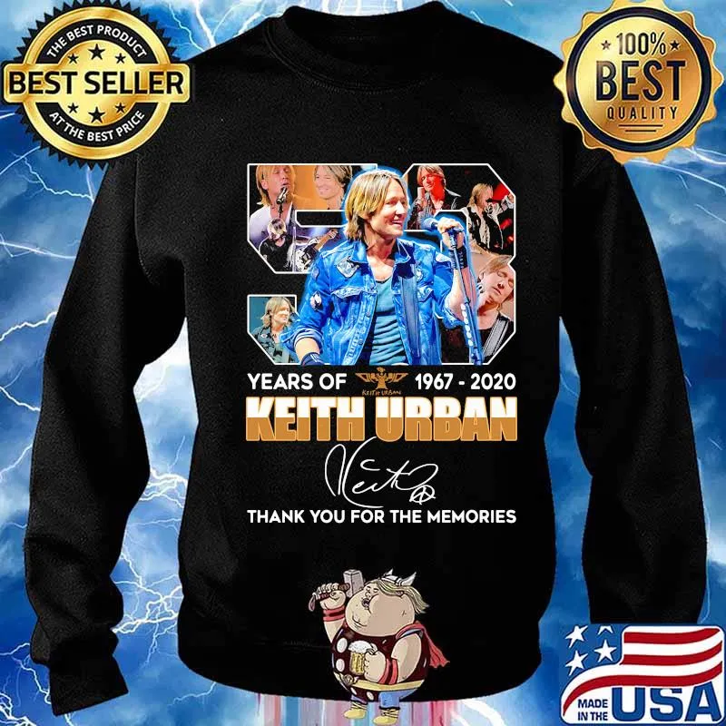 53 years of 1967 2020 keith urban thank for the memories signature s Sweater