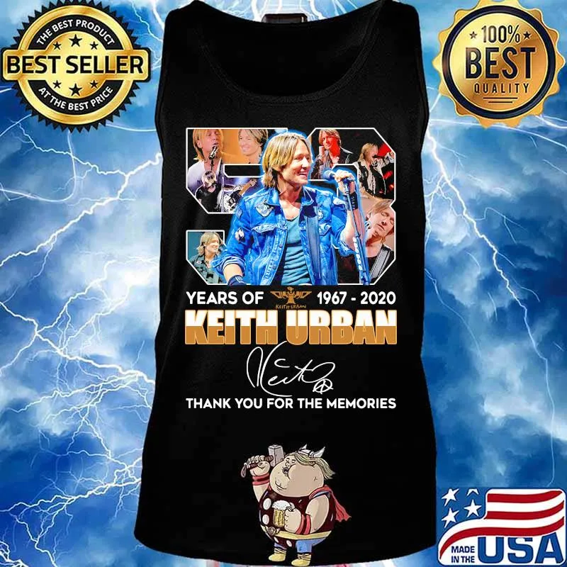 53 years of 1967 2020 keith urban thank for the memories signature s Tank top