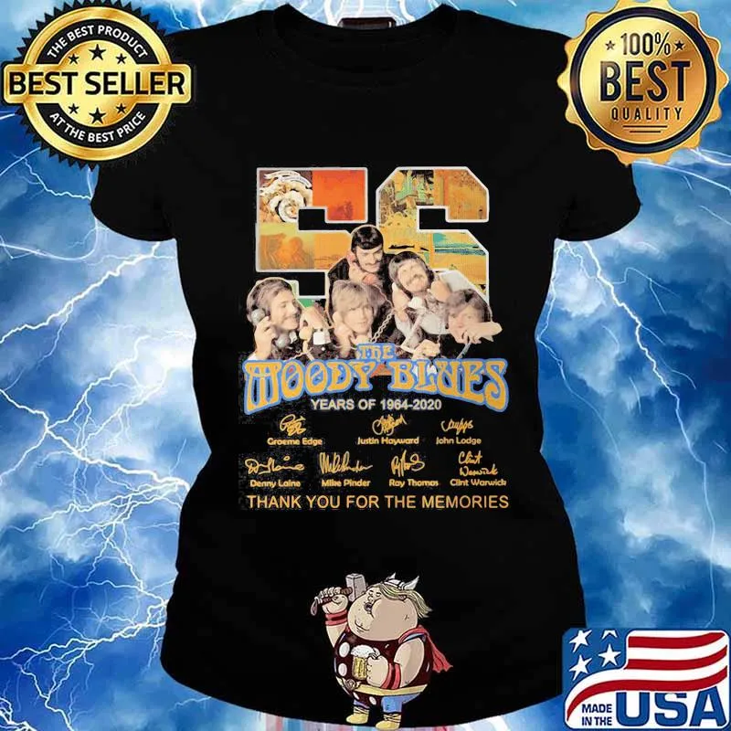 56 years of 1964 2020 the moody blues thank for the memories signatures s Ladies tee