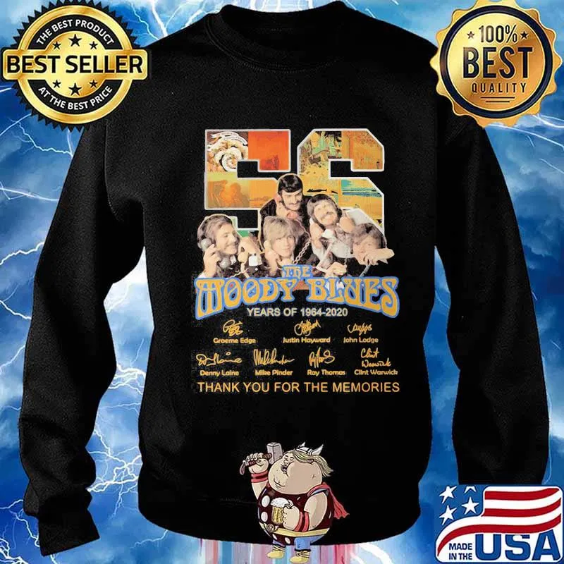 56 years of 1964 2020 the moody blues thank for the memories signatures s Sweater