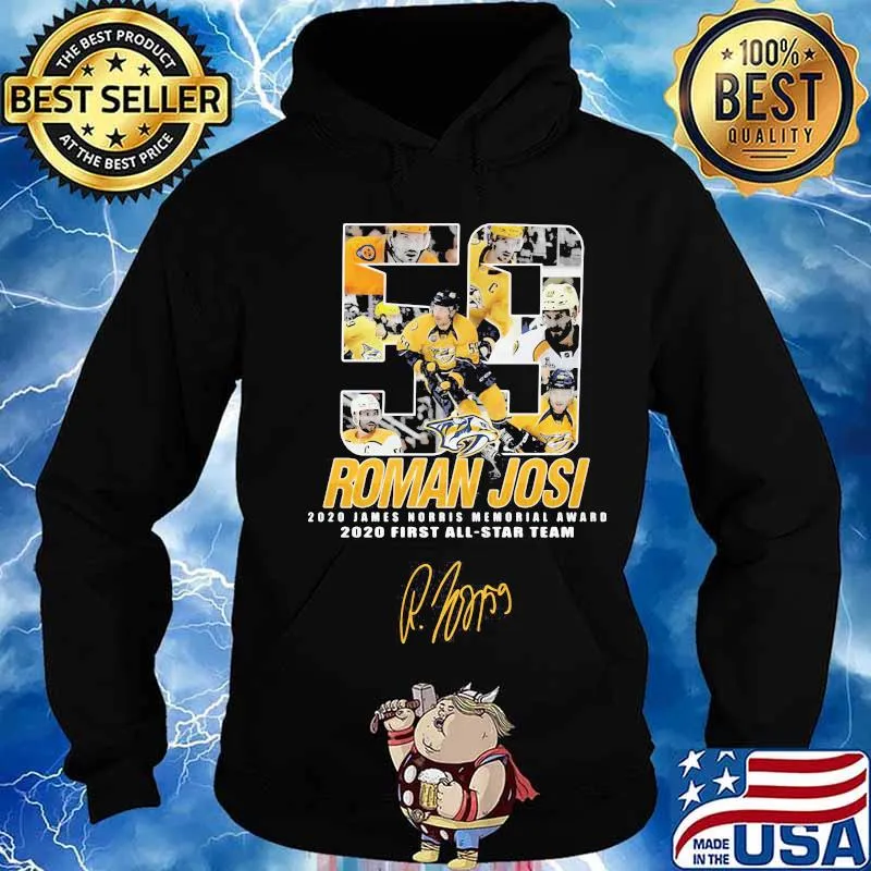 59 roman josi 2020 james norris memorial award 2020 first all star team signature s Hoodie