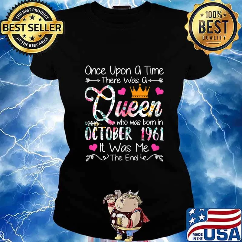 59 Years Birthday Girls 59th Birthday Queen October 1961 T-Shirt Ladies tee