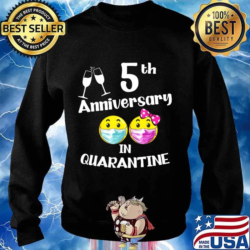 5th Wedding Anniversary Gift Best wife, Husband Sine 2015 T-Shirt Sweater