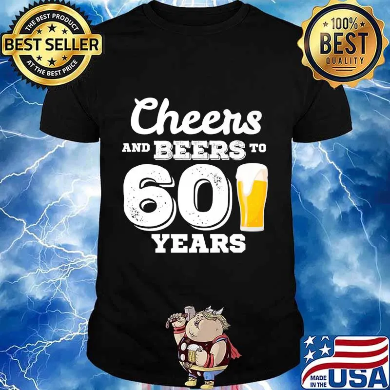60th Birthday Gift Cheers and Beers to 60 Years Gift Premium T-Shirt