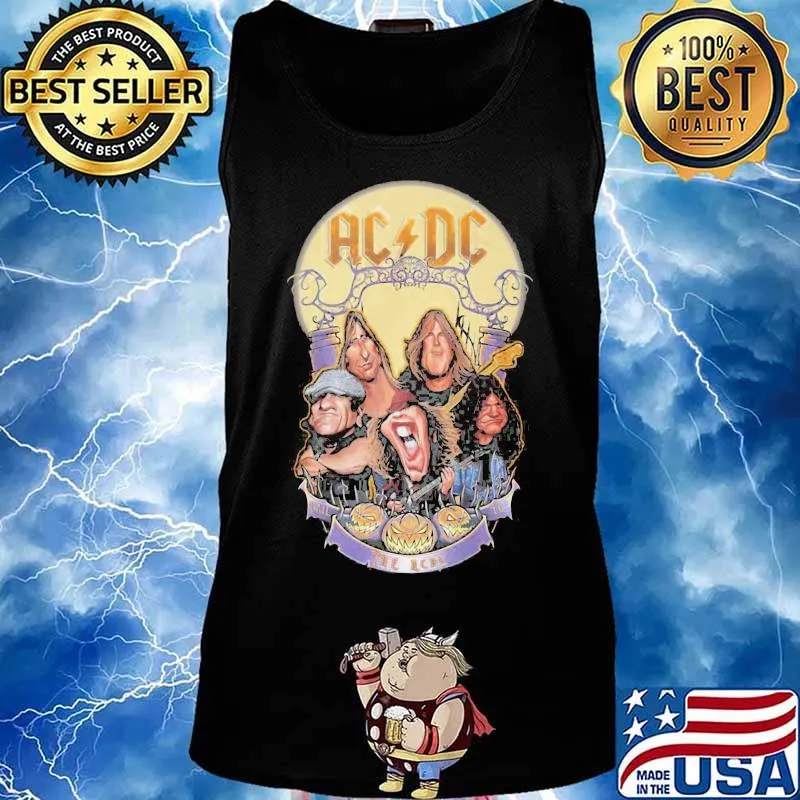 Acdc band members happy halloween moon s Tank top