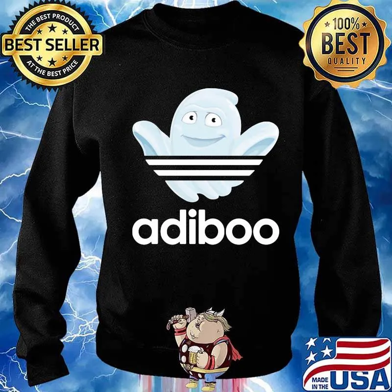Adiboo boo adidas logo happy halloween s Sweater