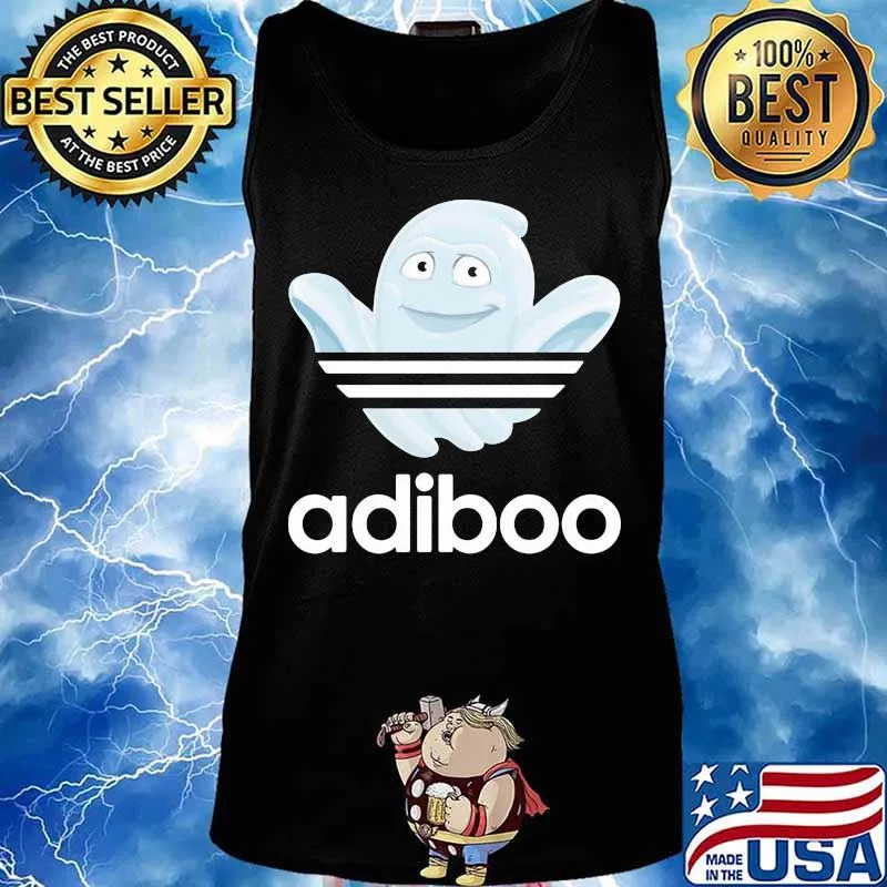 Adiboo boo adidas logo happy halloween s Tank top