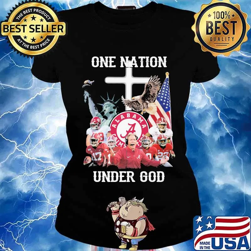 Alabama crimson tide one nation under god s Ladies tee