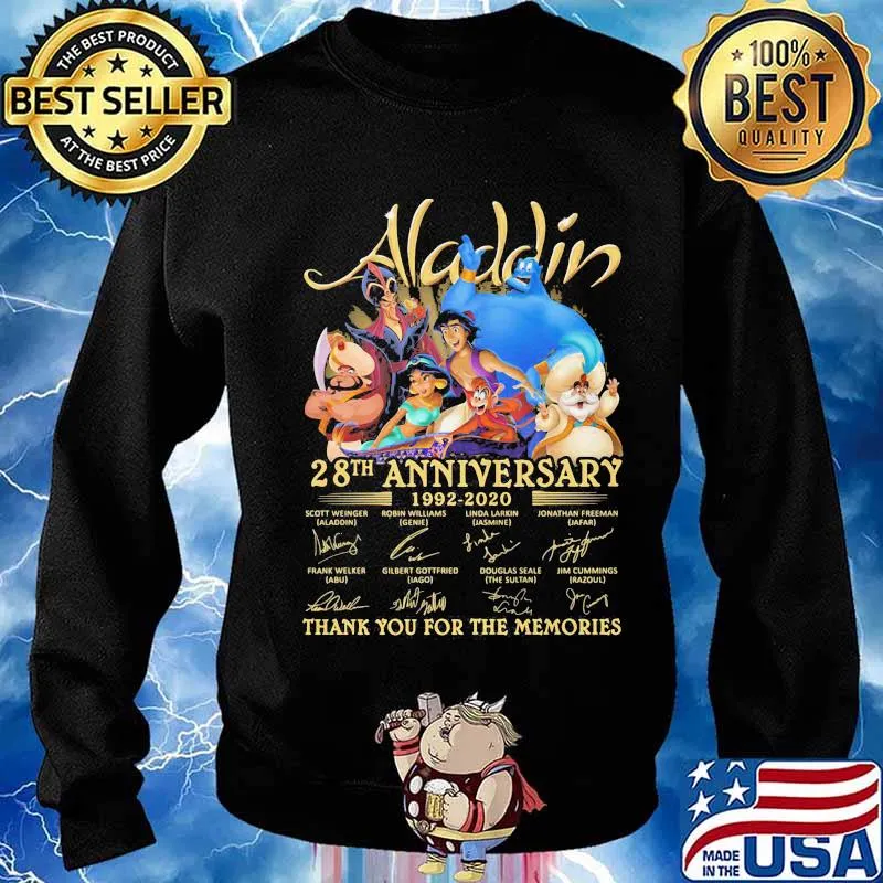 Aladdin 28th anniversary 1992 2020 thank for the memories signatures s Sweater