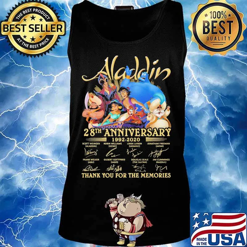 Aladdin 28th anniversary 1992 2020 thank for the memories signatures s Tank top