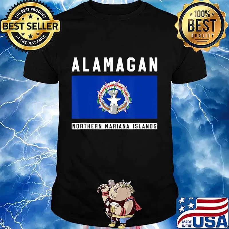 Alamagan Souvenir Northern Mariana Islands Flag T-Shirt
