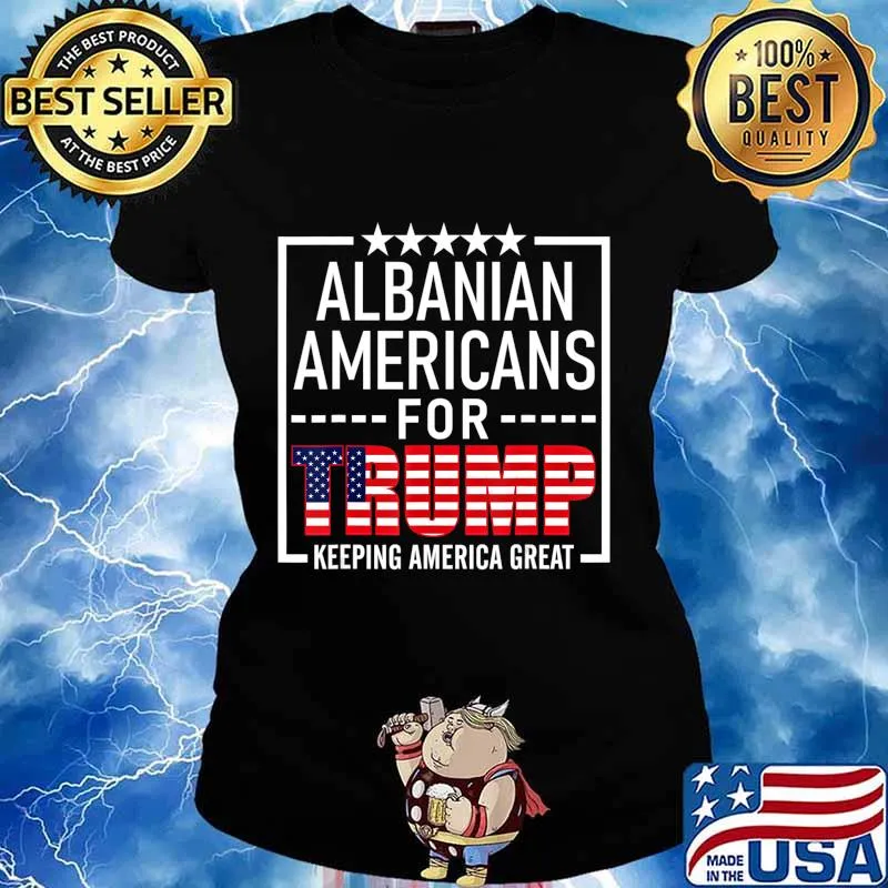 Albanian Americans For Trump Conservative 2020 Re-Election T-Shirt Ladies tee
