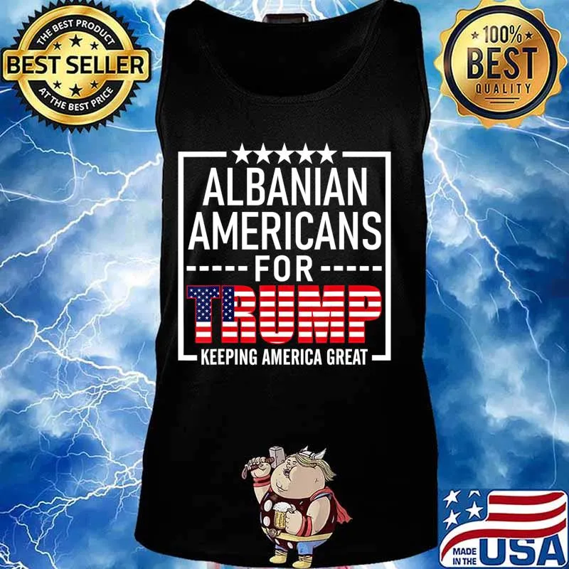 Albanian Americans For Trump Conservative 2020 Re-Election T-Shirt Tank top