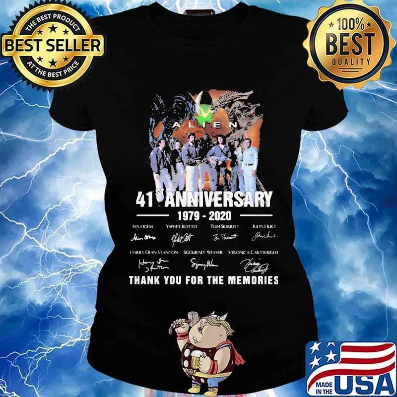 Aline 41st anniversary 1979 2020 thank for the memories signatures s Ladies tee