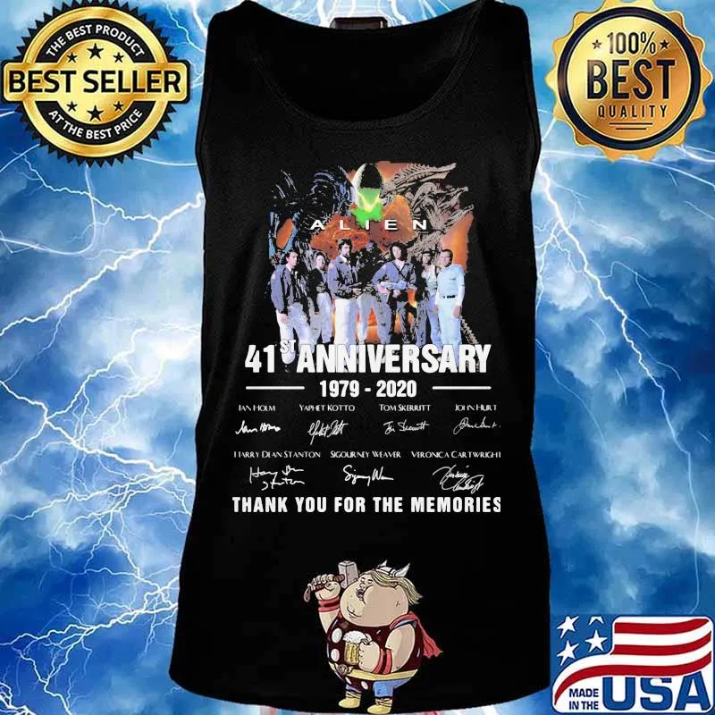 Aline 41st anniversary 1979 2020 thank for the memories signatures s Tank top