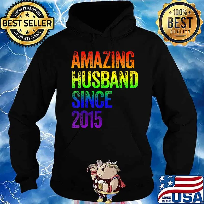 Amazing Gay Husband 2015 5 Years Wedding Anniversary LGBT T-Shirt Hoodie