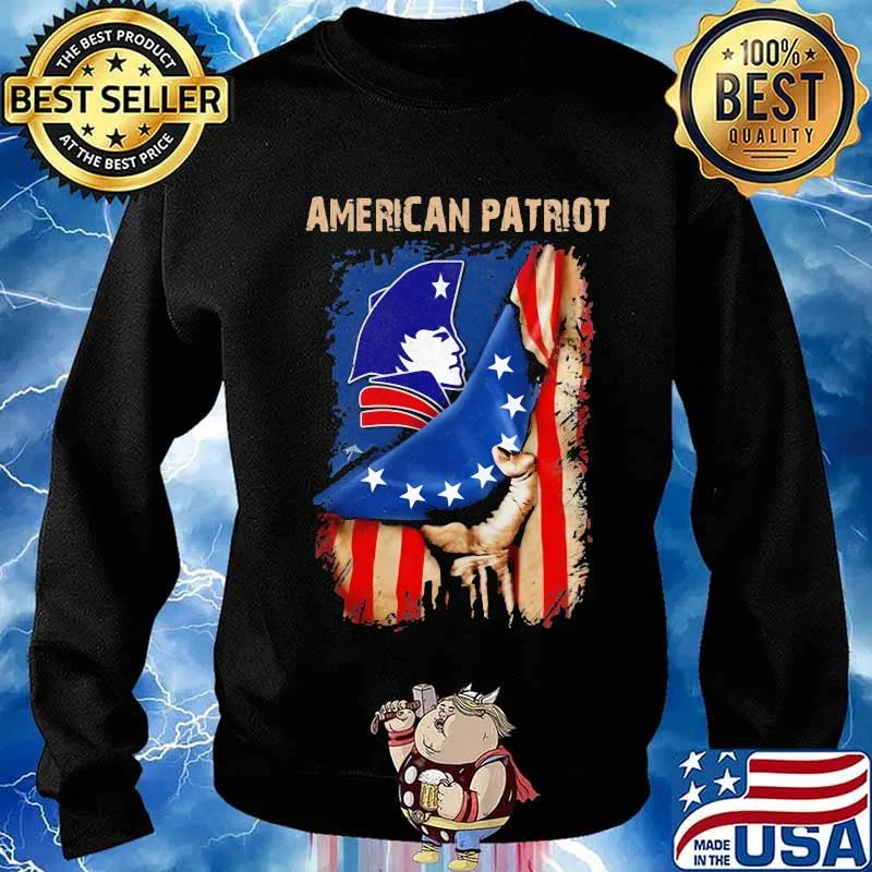 American new england patriot flag s Sweater