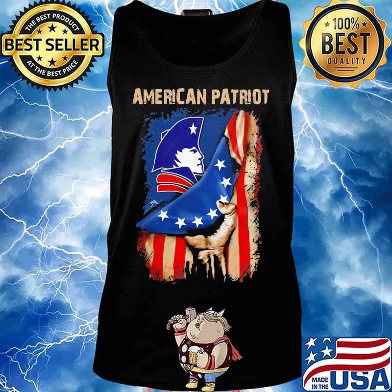 American new england patriot flag s Tank top