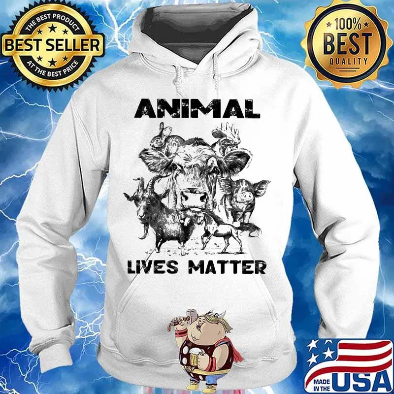 Animal lives matter cows goat black s Hoodie