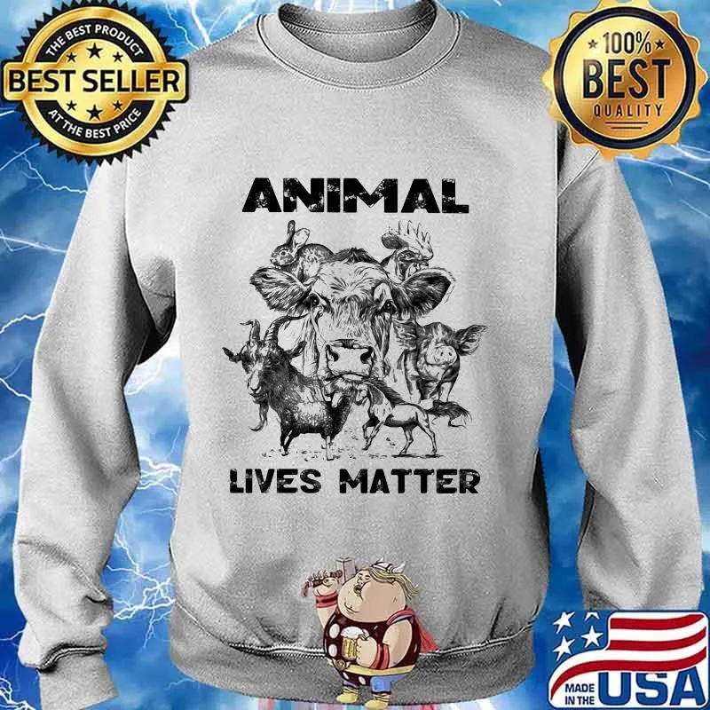 Animal lives matter cows goat black s Sweater