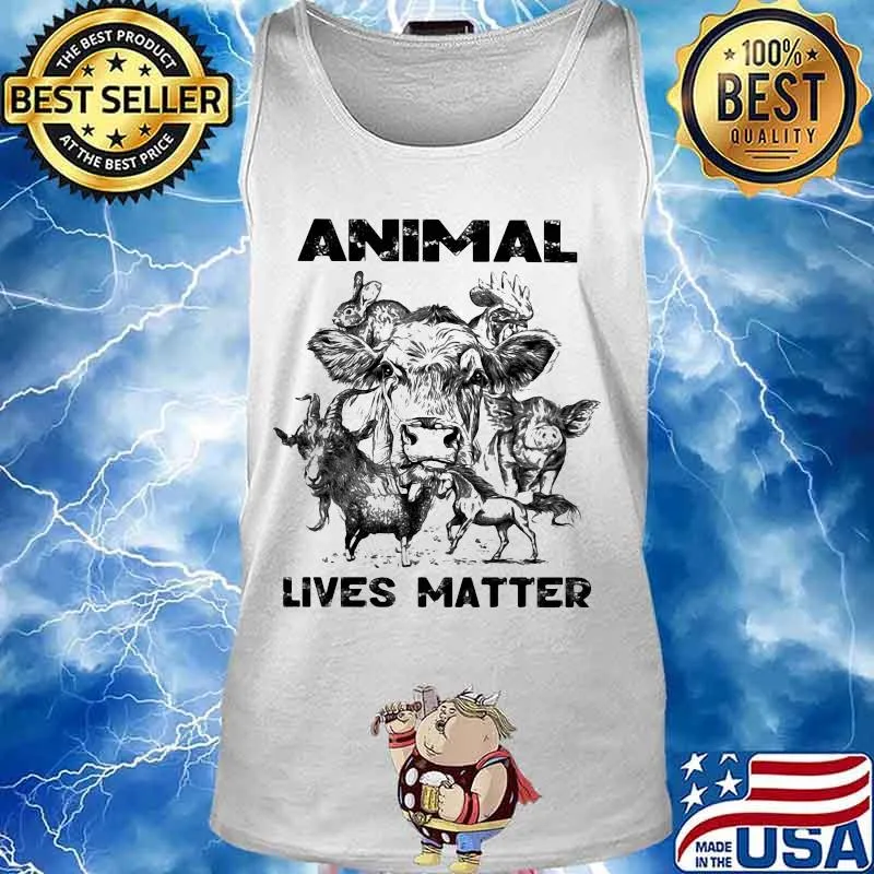 Animal lives matter cows goat black s Tank top
