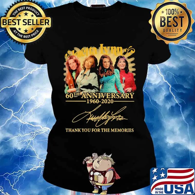 Anretta lynn 60th anniversary 1960 2020 thank for the memories signatures s Ladies tee