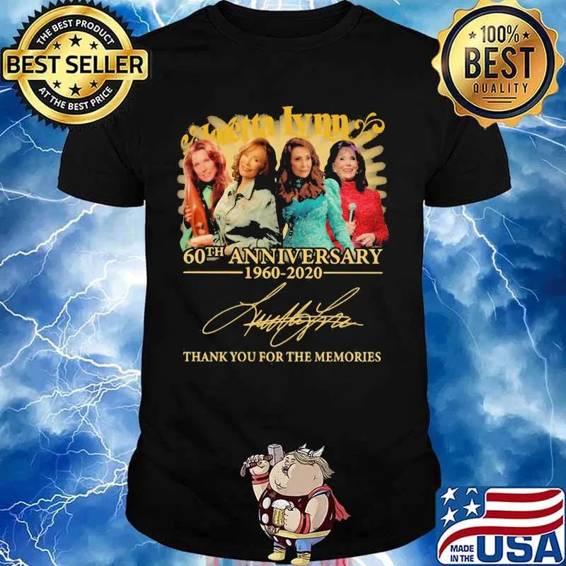 Anretta lynn 60th anniversary 1960 2020 thank for the memories signatures shirt