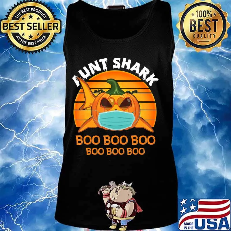 Aunt Shark Boo Boo Shirt Pumpkin Halloween Aunt Gift T-Shirt Tank top