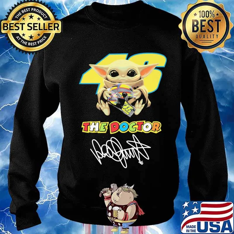 Baby yoda the doctor v46 valentino rossi signature s Sweater