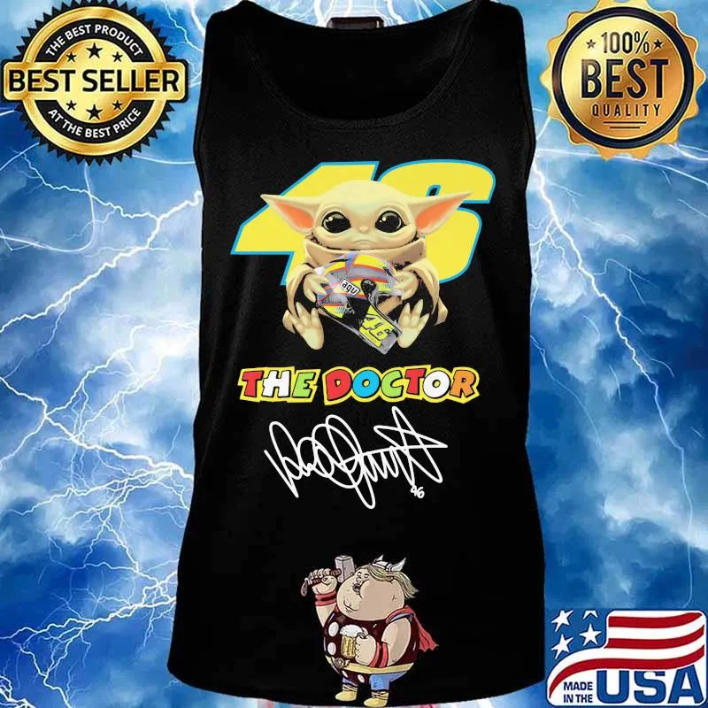 Baby yoda the doctor v46 valentino rossi signature s Tank top