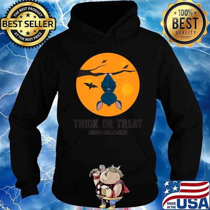 Bat Trick or Treat Happy Halloween DIY Costume Men Women Kid T-Shirt Hoodie