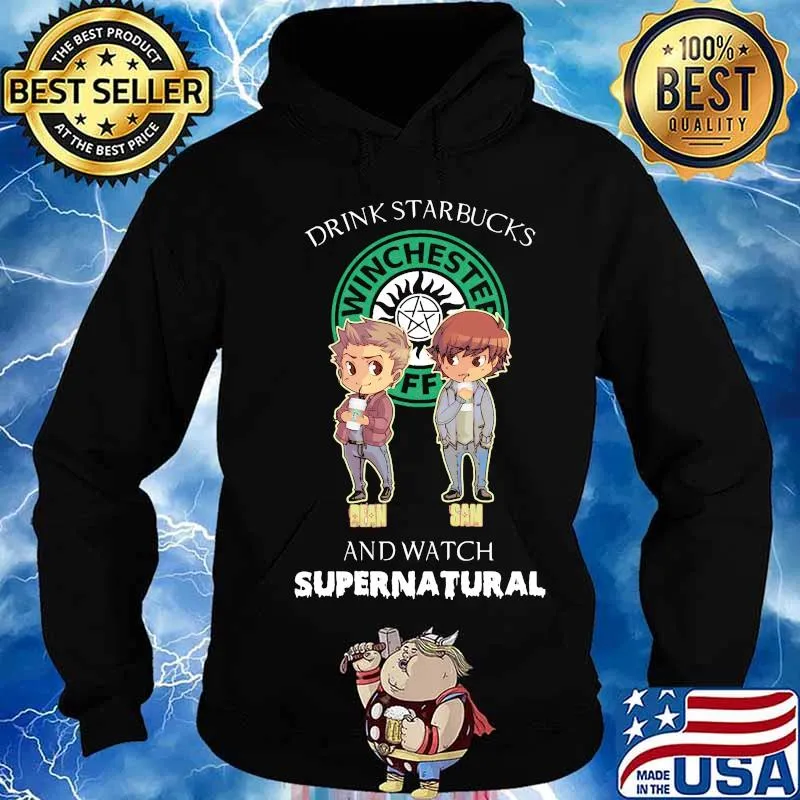Bean and sam drink starbucks and watch supernatural s Hoodie