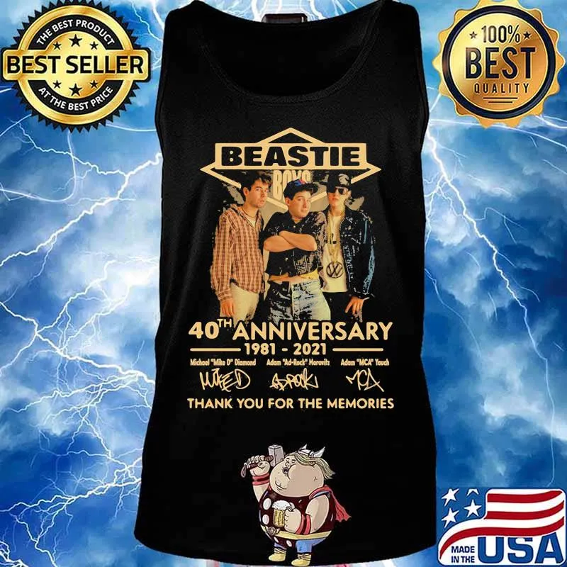 Beastie 40th anniversary 1981 2021 thank for the memories signatures s Tank top