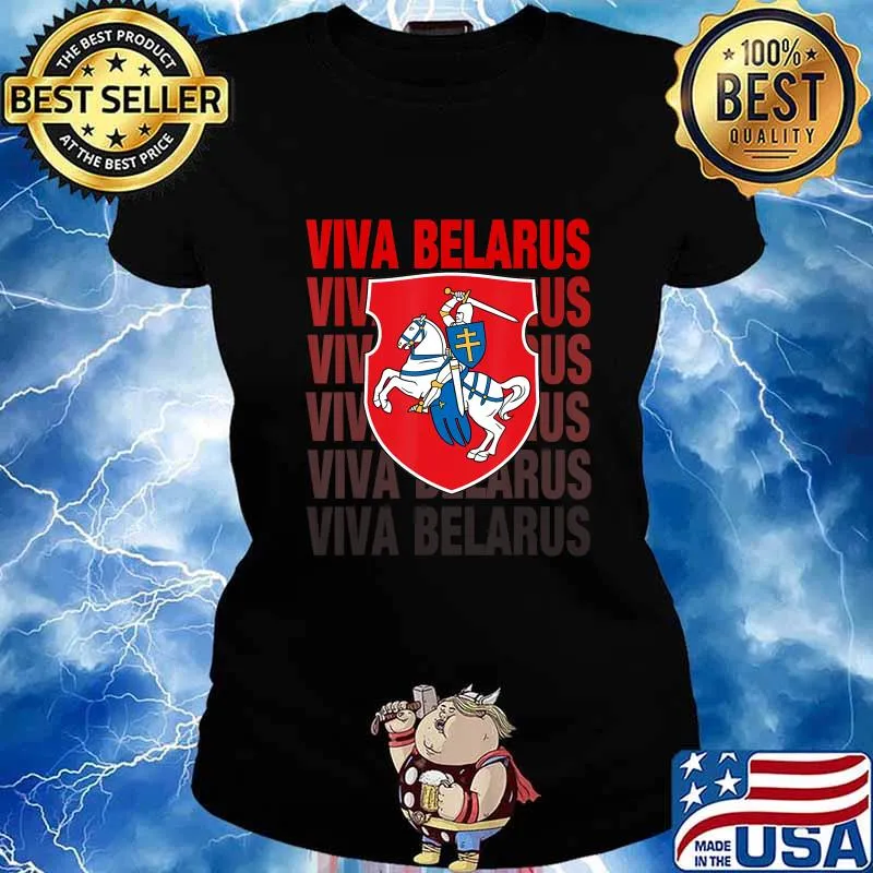 Belarus Pogonya -Belarus Flag White Red White Protest Symbol T-Shirt Ladies tee