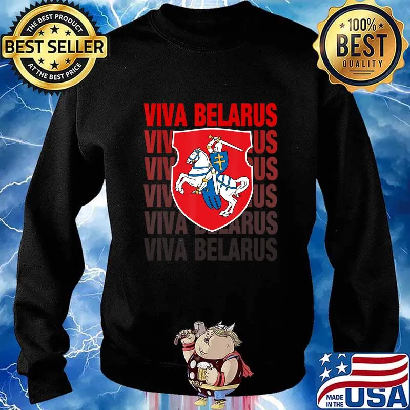 Belarus Pogonya -Belarus Flag White Red White Protest Symbol T-Shirt Sweater