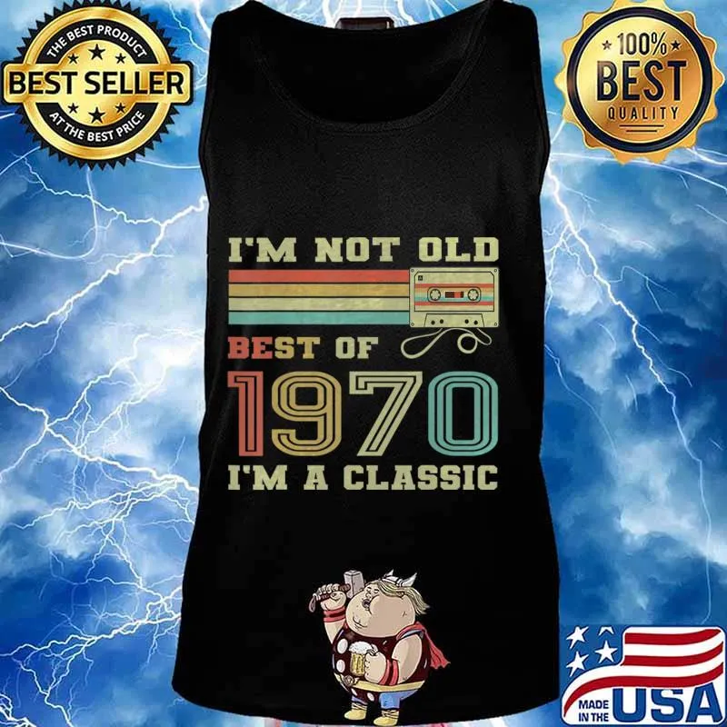 Best Of 1970 50th Birthday Gifts Cassette Tape Vintage T-Shirt Tank top