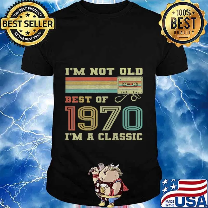 Best Of 1970 50th Birthday Gifts Cassette Tape Vintage T-Shirt