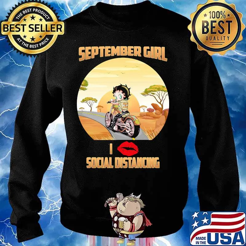 Betty boop september girl i social distancing vintage s Sweater